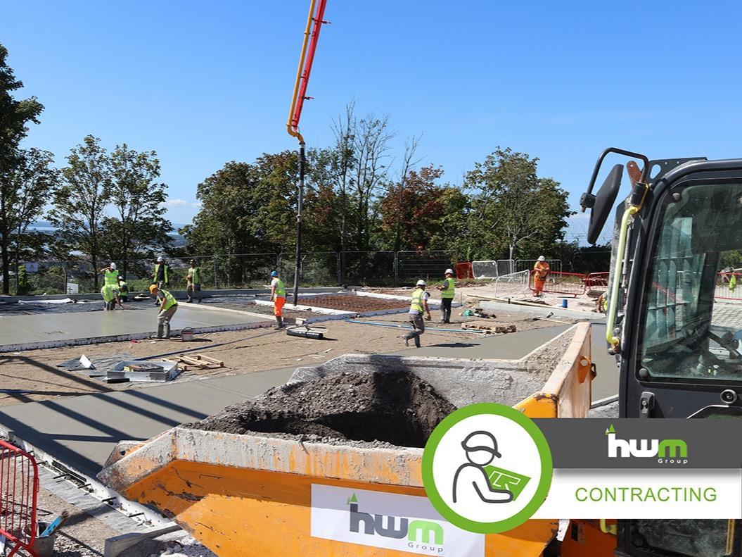 PHASE 3. HWM Group starts concrete slab works at Amiri's CTS project on Portsdown Hill